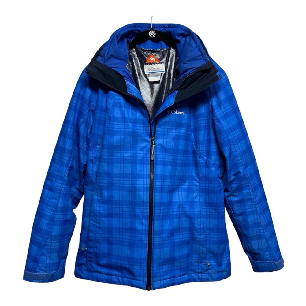 Women's Columbia Whirlibird
Three In One Omni Heat Parka Blue Plaid Sz L